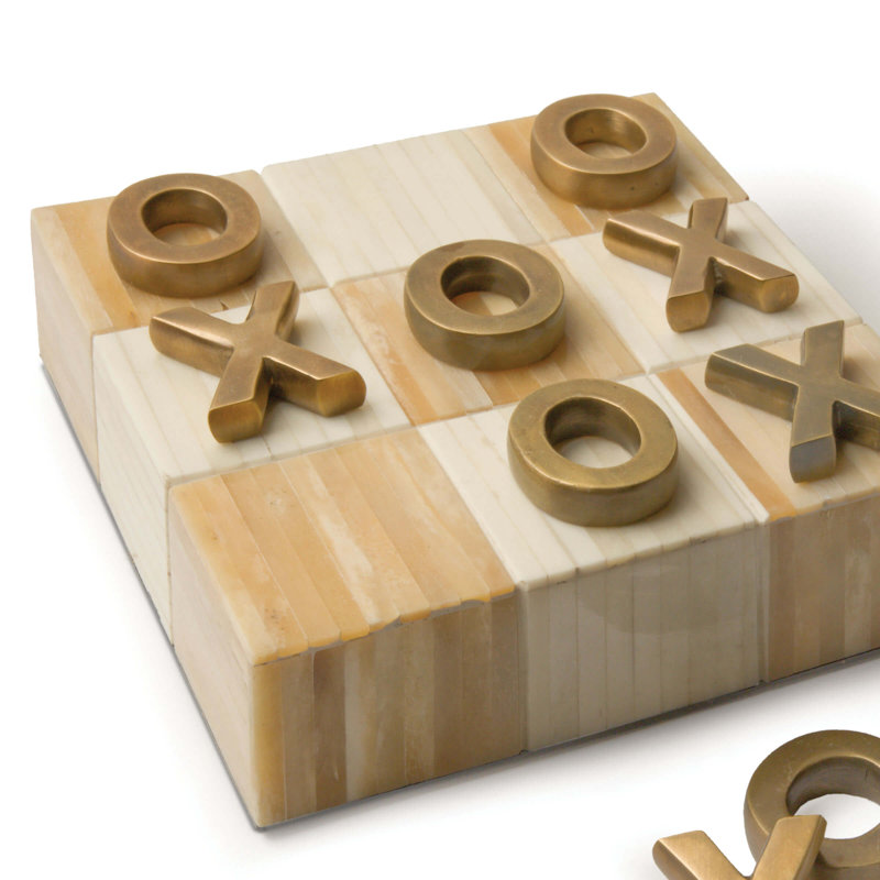 Tic Tac Toe Flat Board, Brass