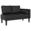  Chaise longue avec coussins en similicuir noir-1728540048