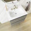 Meuble-lavabo mural 24 po avec comptoir en céramique blanche-685143268