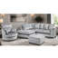 L Shape Crushed Velvet Sectional Sofa with Swivel Chair, Modern Corner Sofa, Left or Right Hand Facing-134973752-137369323