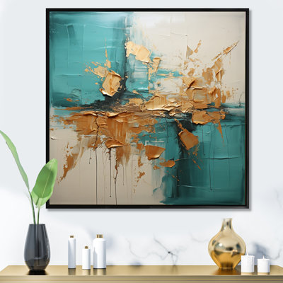 Turquoise Tranquillity III - Abstract Landscape Canvas Wall Art