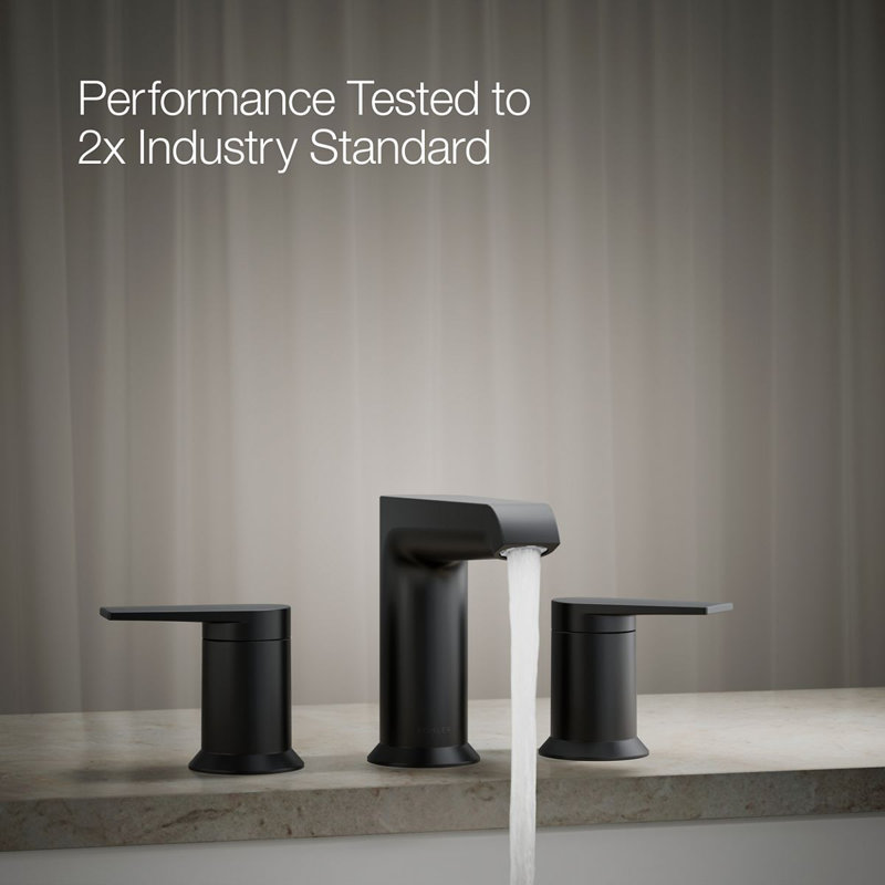 Hint Two-Handle Deck-Mount Bath Faucet Trim, Matte Black