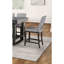 Chaise de salle à manger à hauteur de comptoir et dossier rembourrés de style transitionnel 2 pièces
