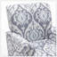 Chaise avec accoudoirs en mélange de polyester à motifs, structure en bois de bouleau massif avec pieds fuselés bruns, chaise d'appoint rembourrée de mousse avec garniture pour le bureau du salon