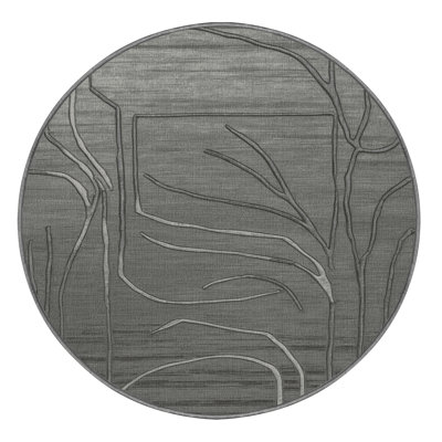 Machine Washable Abstract Gray Area Rug