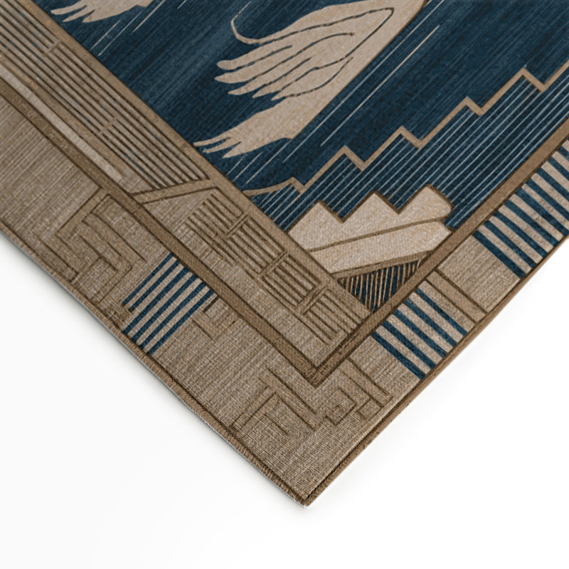 Tapis vert intérieur et extérieur ArtDeco, Rectangle 9 pi x 12 pi