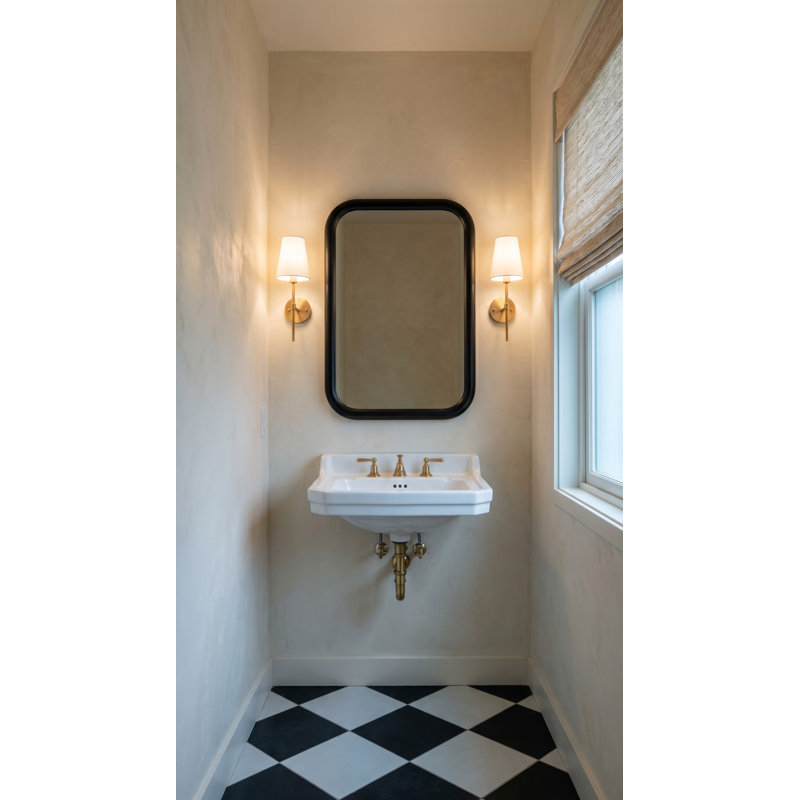 Brixten Rectangle Mirror, 40" x 28", Black