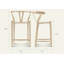Tabouret de comptoir Wishbone frêne naturel