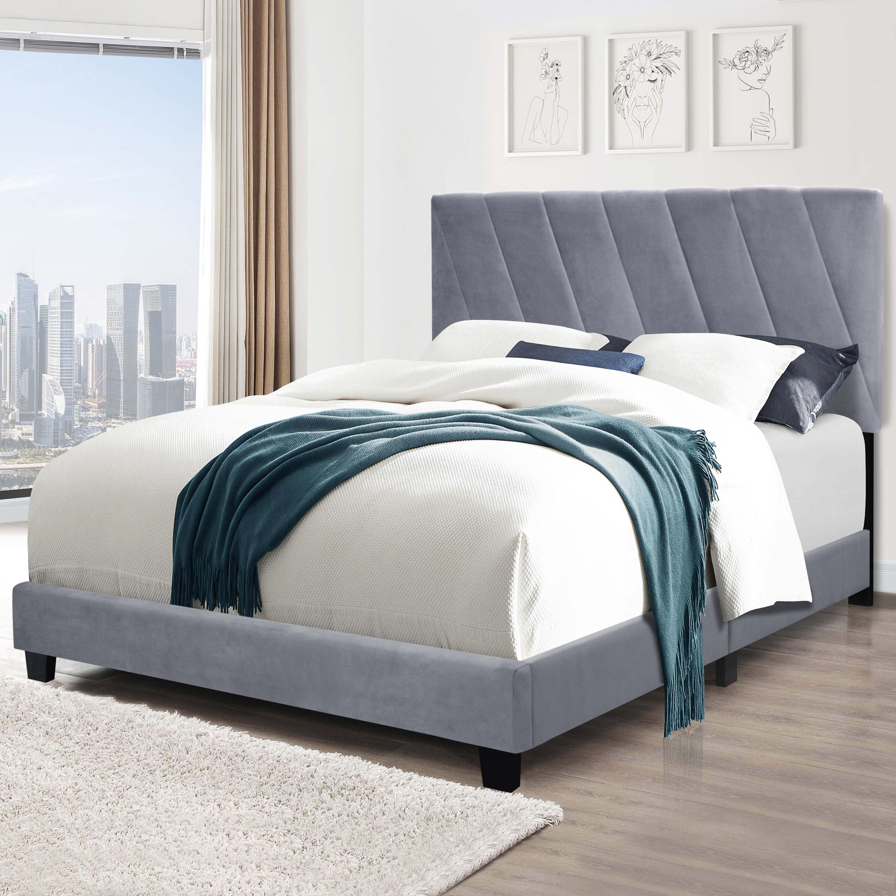 Mercer41 Volkward Upholstered Platform Bed | Wayfair