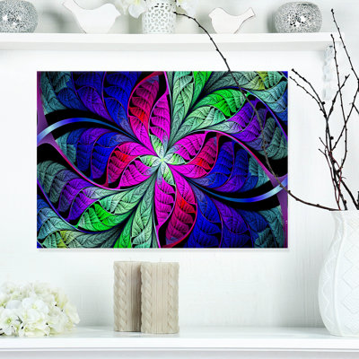 « multi-color vitrail », reproduction d’impression sur toile