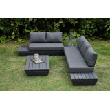 Karriann 5 - Person Patio Conversation Sets with Cushions