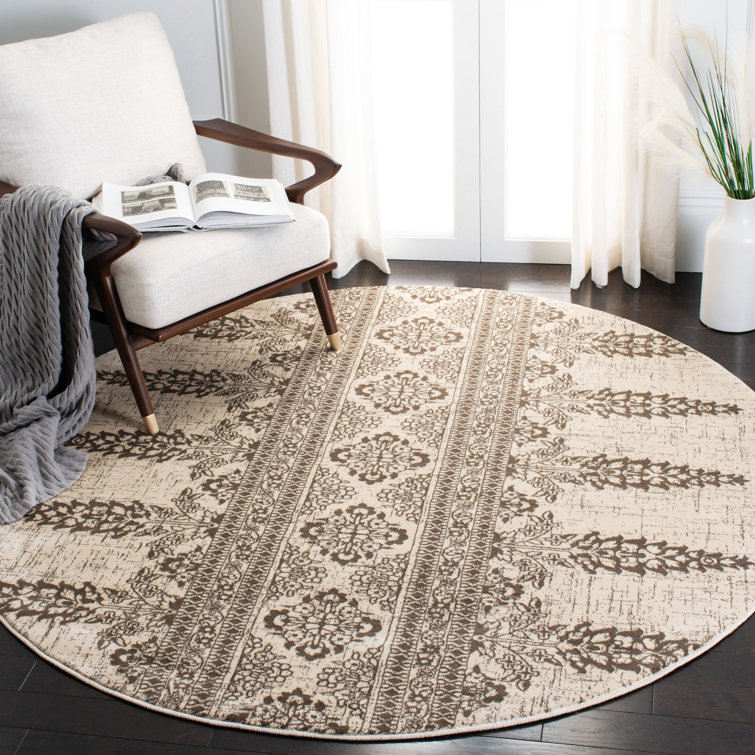 Annette Floral Ivory/Silver Area Rug