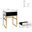 Mirrored Glass 1 Drawer Bedside Table
