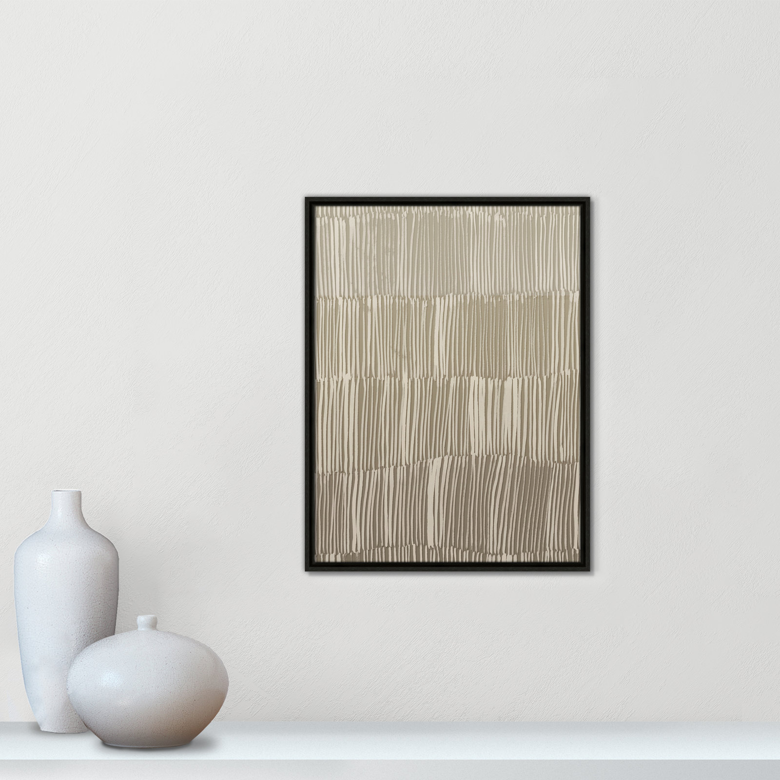 Linear Calm II Print by , 25.5" H x 19.5" W, Espresso Floater