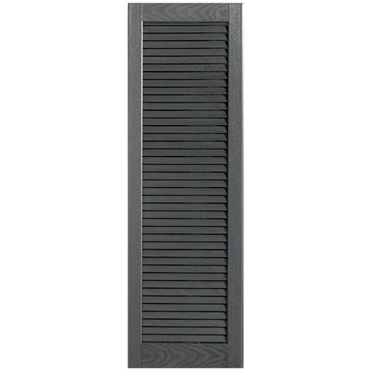 Straight Top Full-style Open Louver Shutters Pair