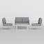 Ensemble de conversation d'extérieur avec chaises, causeuse, table et coussins Trivette-1271668688