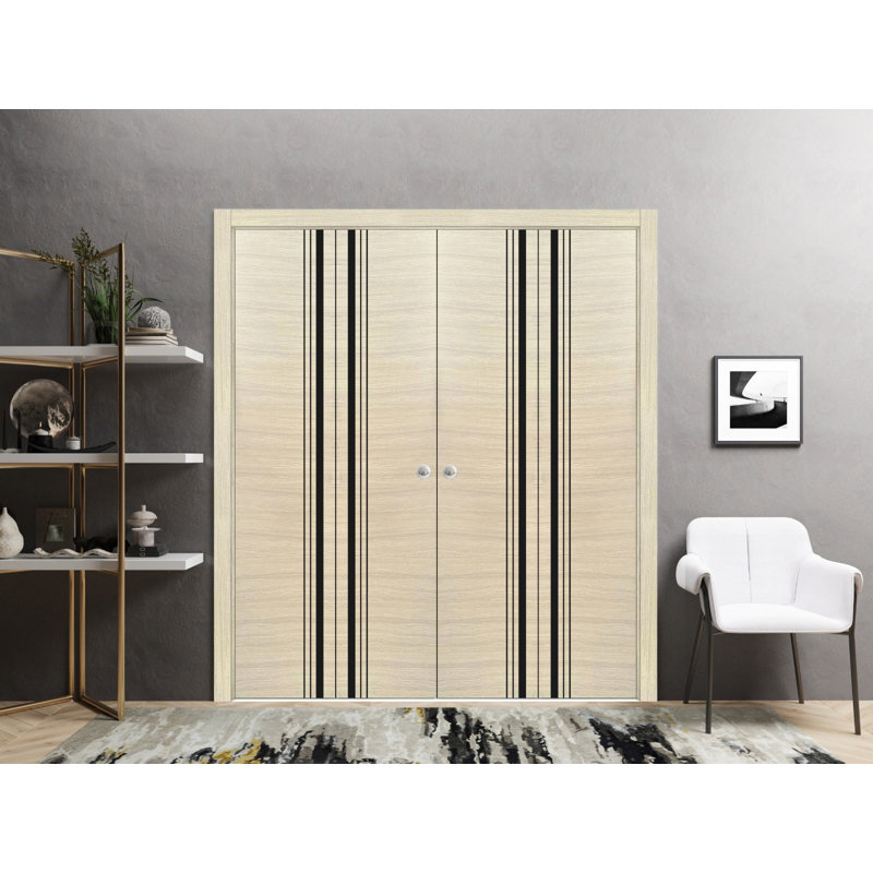 Porte de grange en bois massif massif, 72 po x 80 po