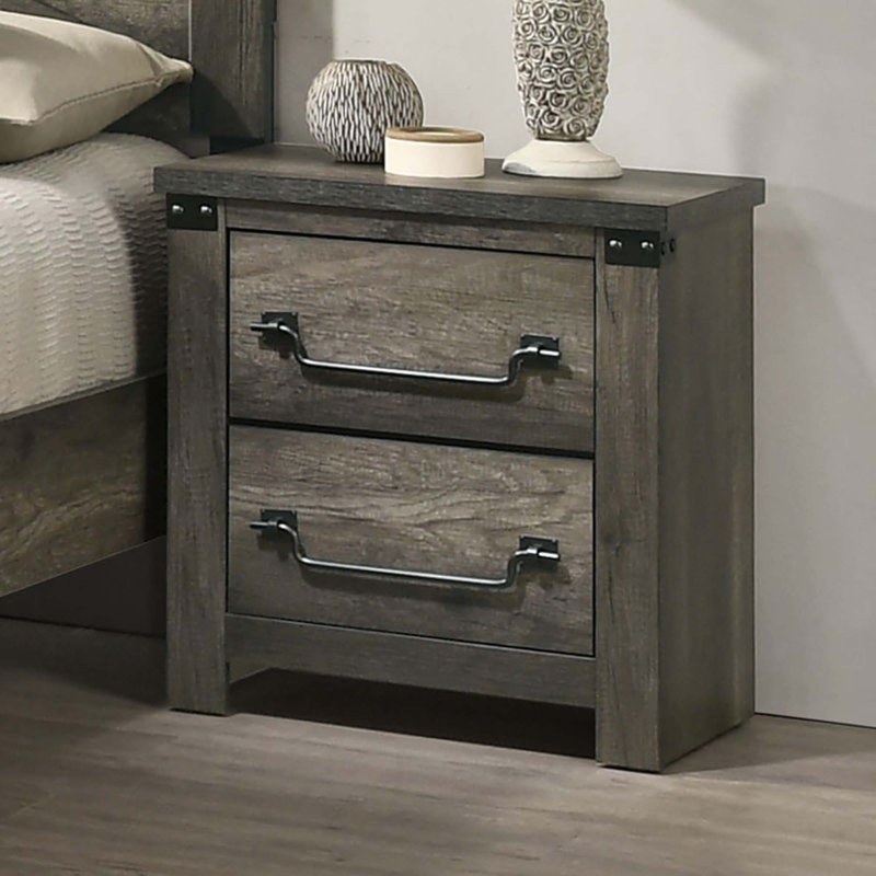 Table de chevet Farmhouse Rustic Grey