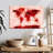 Aliaz World Map Paint Splashes Red-107850417