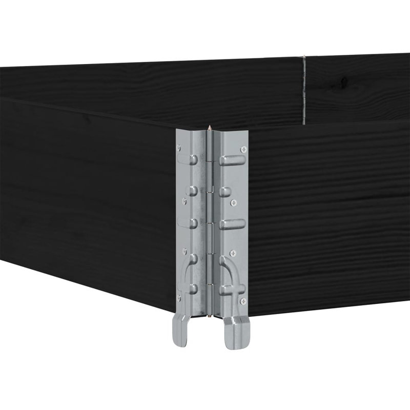 Corliss Wood Planter Box, 21.5cm H x 150cm W x 100cm D, Black