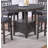 Dining Table Round Counter Height Dining Table W Shelve 1Pc Table Only Built In Leaf Solid Wood  Finish