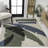 Correlly Coastal Vintage Abstract Palm Leaf Navy/Cream Indoor/Outdoor Rug-995009009