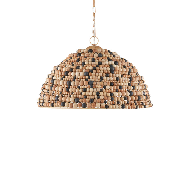 Luminaire suspendu 1 lumière naturel / brun clair / noir / crème Coco