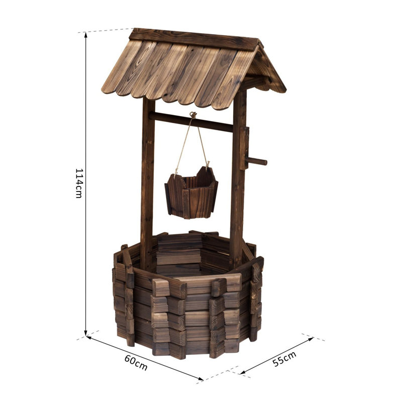 Plants & Flowers Weather Resistant Wood Garden Statue