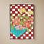 «Checkerboard Floral» par Lucille Price - Impression sur toile