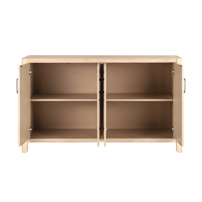 Mirod Farmhouse Style 4 - Door Cabinet, Rustic Accent For Entryways Or Small Spaces, Solid Wood + MDF Construction