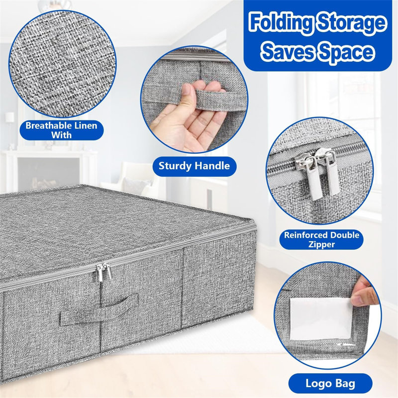 Ebern Designs Fabric Underbed Storage