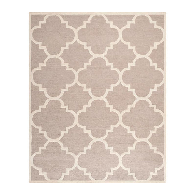 Cannen Hand Tufted Wool Geometric Rug, Rectangle 2' x 3'
