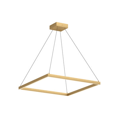 Piazza 1 - Light Brushed Gold LED Single Pendant