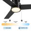 Ventilateur de plafond 52 po à chaîne CC et 3 lumières réversibles avec lumière DEL-47489264-15459605