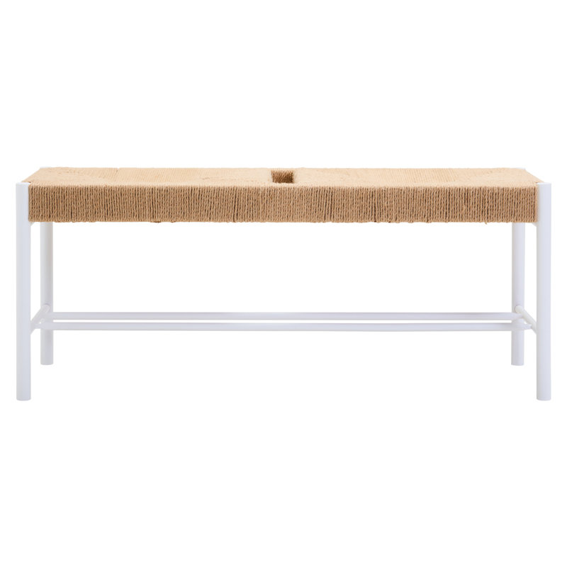 Upholstered Hemp Bench, 45 cm H x 110 cm L x 35 cm D