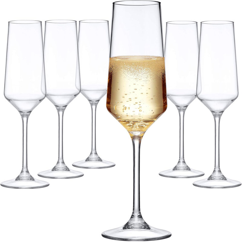 8 flûtes à champagne incassables 8 onces (ensemble de 6)