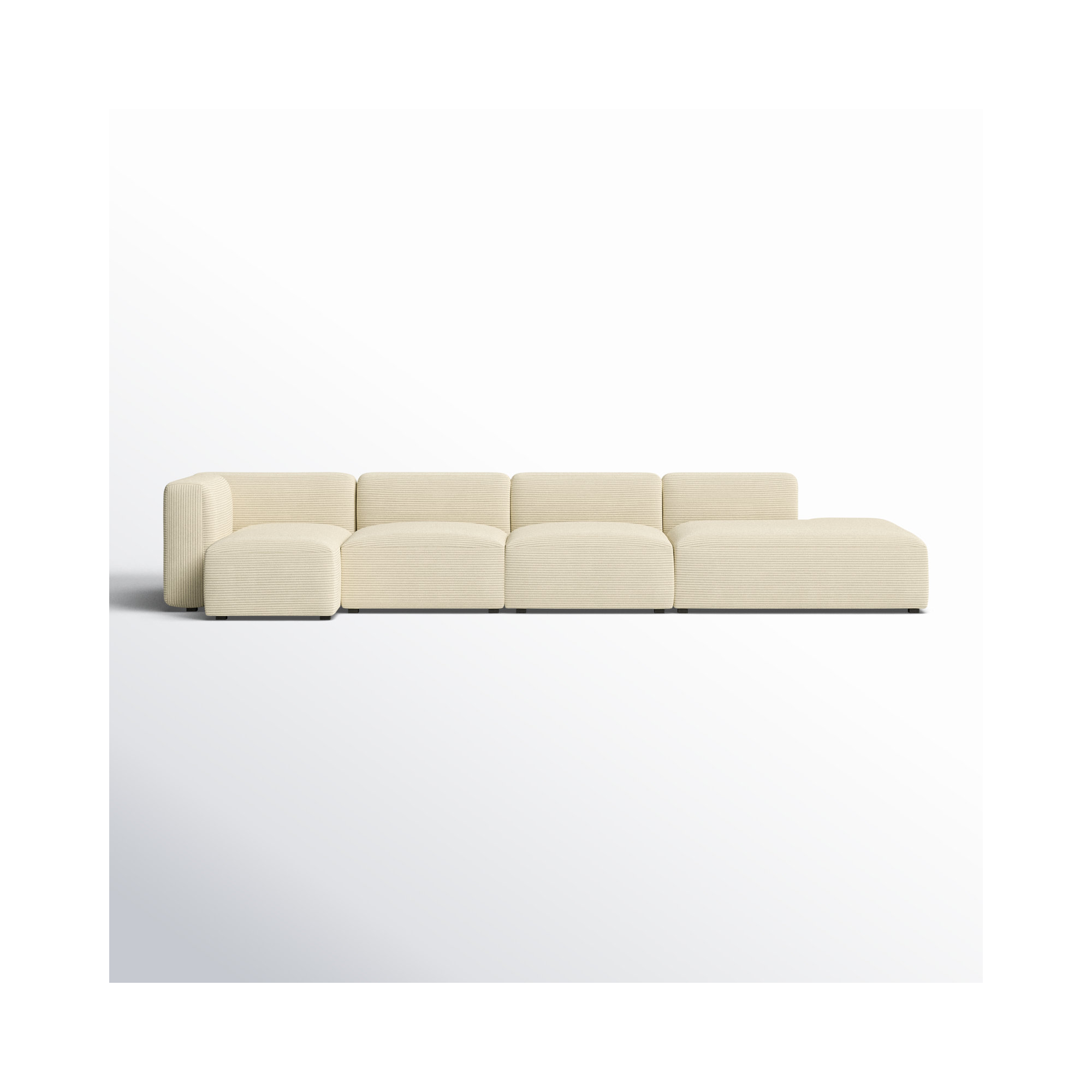 Winnie Modular Upholstered Chaise L-Sectional, Left Hand Facing