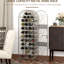 Contenant 45 bouteilles en fer forgé avec serrure, bronze antique, aspect attrayant, l 18,27 po x P 14,3 po, option H 52 po