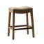 Tabouret de comptoir en selle à la mode avec plaque coup de pied en métal Glorious
