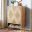 Armoire à chaussures en bois 24 paires, armoire à chaussures à 6 niveaux avec tablettes réglables