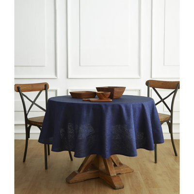 100% Pure Linen Round Tablecloth - Athena