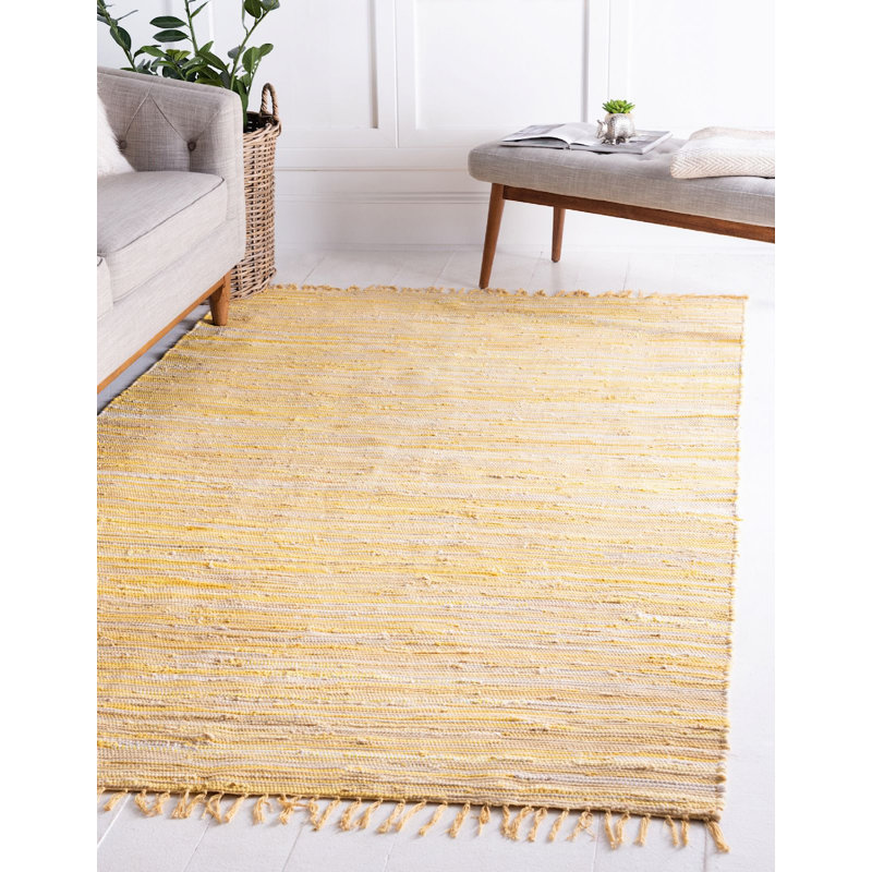 Tapis contemporain Gwin couleur os, Rectangle 8 pi x 10 pi