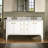 Gaberial 61 " W Freestanding Standard 2 Double Vanity Bathroom Vanity With Carrara Marble Top-1010410437