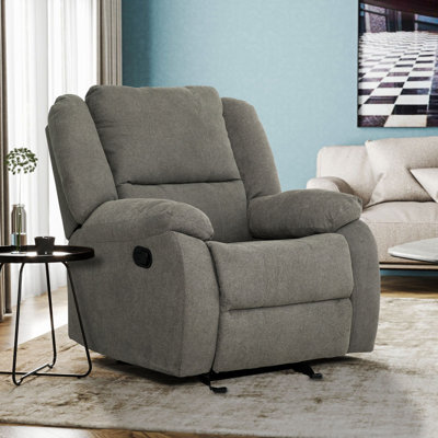 Hatton 36 in. Upholstered Rocker Recliner with Padded Arms