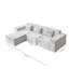 Canapé modulaire 3 places moderne en tissu de velours côtelé moderne