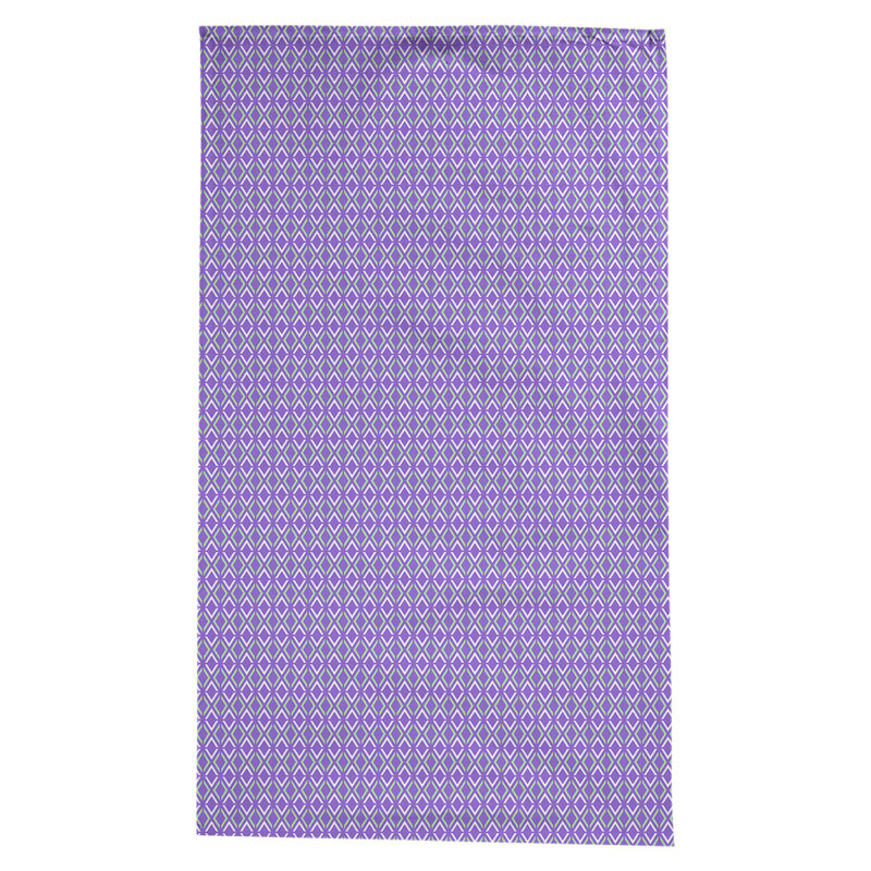 Nappe arrow losanges Leffel, Mauve / Vert