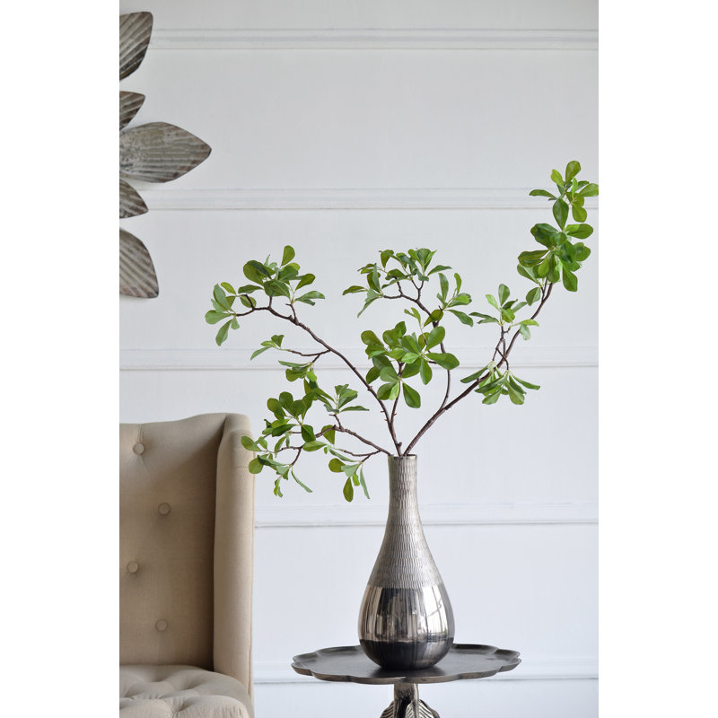 Vase de table en verre argenté 15 po