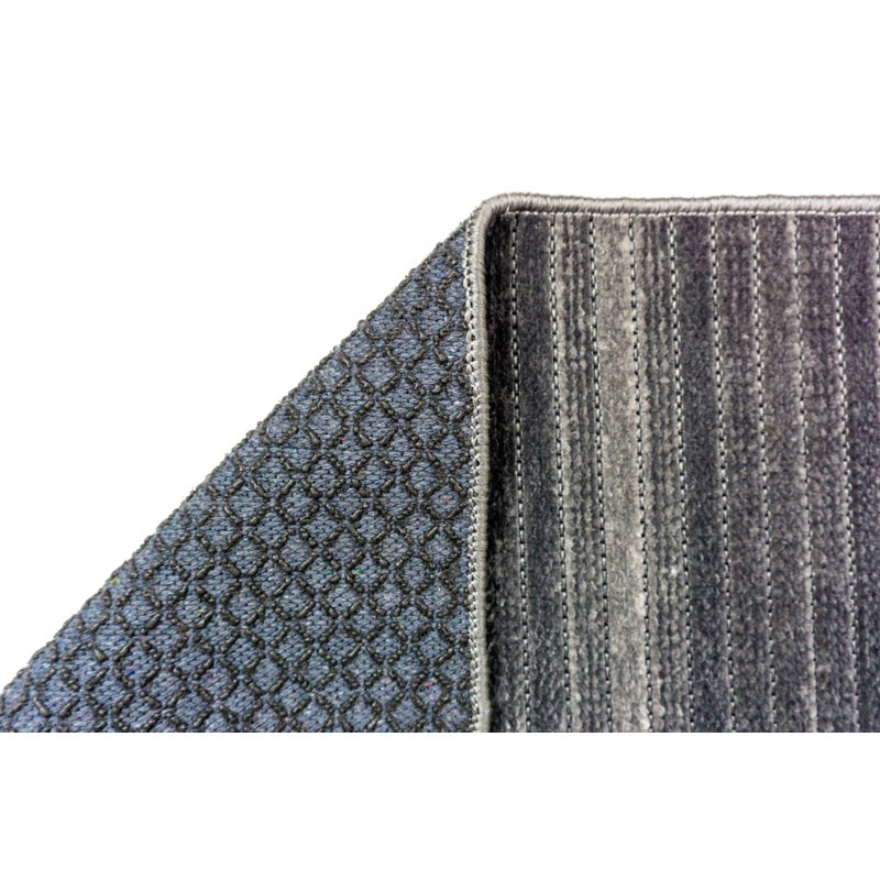 Tapis kilim Sylvester Anthracite, Rectangle 2 pi 8 po x 9 pi 11 po