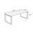 Burlywood Rectangular Solid Wood Dining Table-280977349