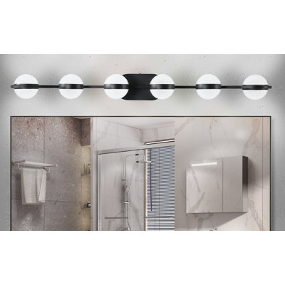 Éclairage mural décoratif de salle de bain 30 lumières minimalistes à DEL avec abat-jour en acrylique cristal sable sable 4 lumières